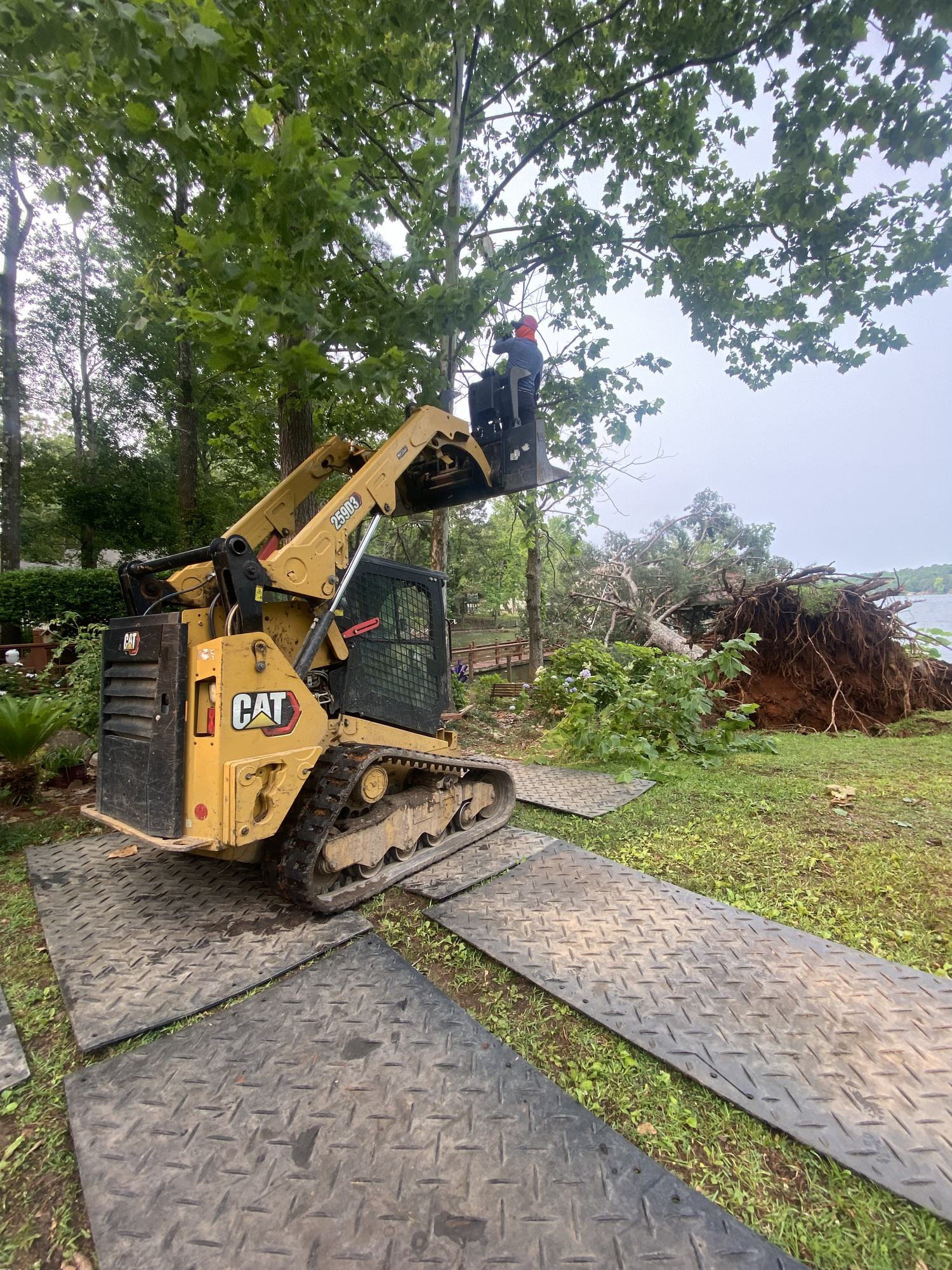 Skid steer site cleanup